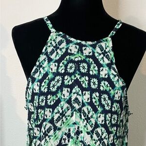 Green and Black Patterned dress